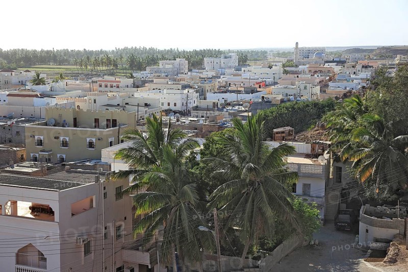 View of the town of Taqah, southern Oman