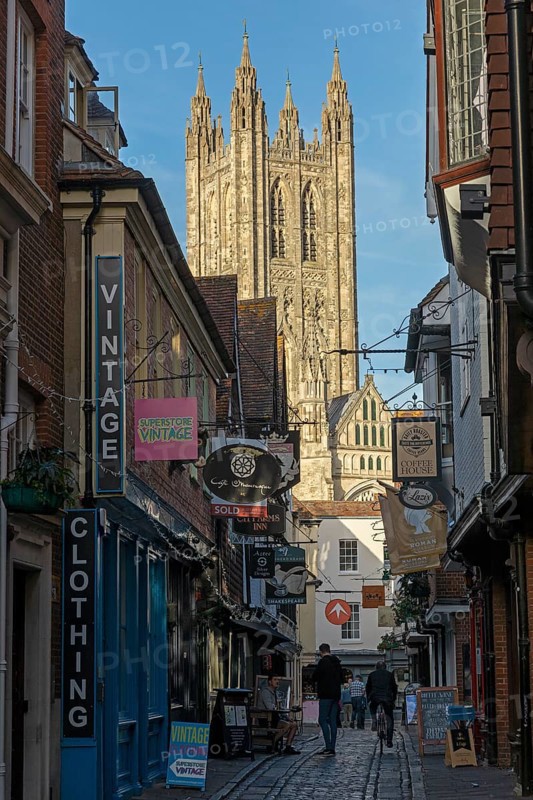 Cathedral tower, Old Town, Canterbury, Kent, England, United Kingdom, Europe