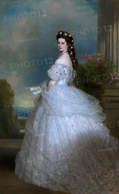 Elisabeth of Austria, born as Elisabeth Amalie Eugenie von Wittelsbach, Duchess in Bavaria, 24 December 1837, 10 September 1898, painting by Franz Xaver Winterhalter, Historic, digitally restored reproduction of a 19th century original, exact date unknown