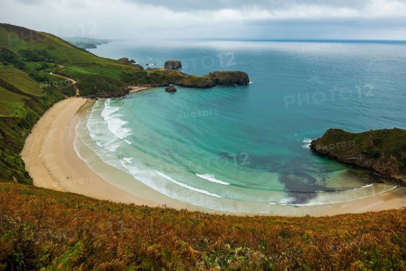 Beach, Playa de Torimbia, near Llanes, Asturias, Asturias, Costa Verde, Northern Spain, Spain, Europe