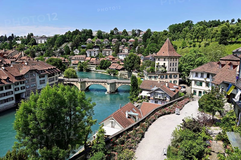 View of the Untertorbrücke bridge on the River Aare, Old Town, Nydegg district, Bern, Canton of Bern, Switzerland, Europe