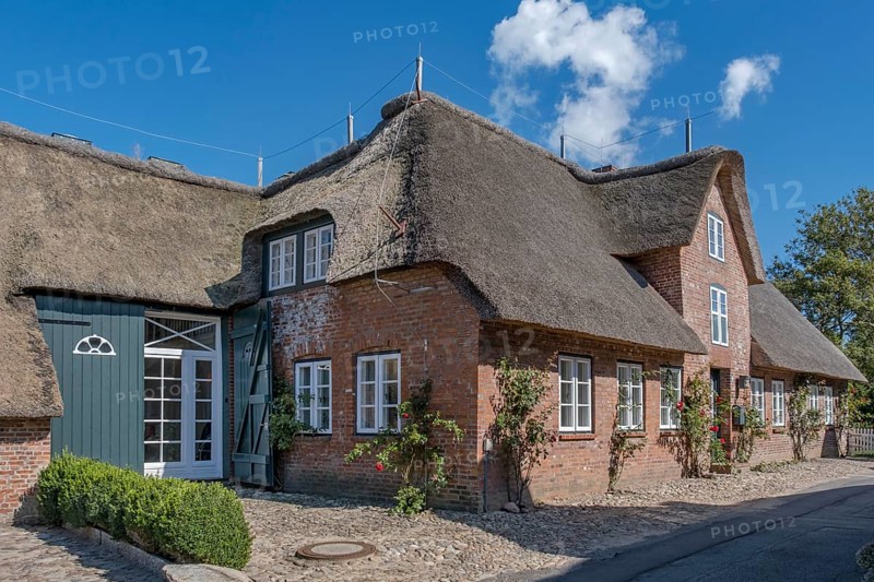 Thatched Frisian house, Föhr, North Frisian Island, North Frisia, Schleswig-Holstein, Germany, Europe