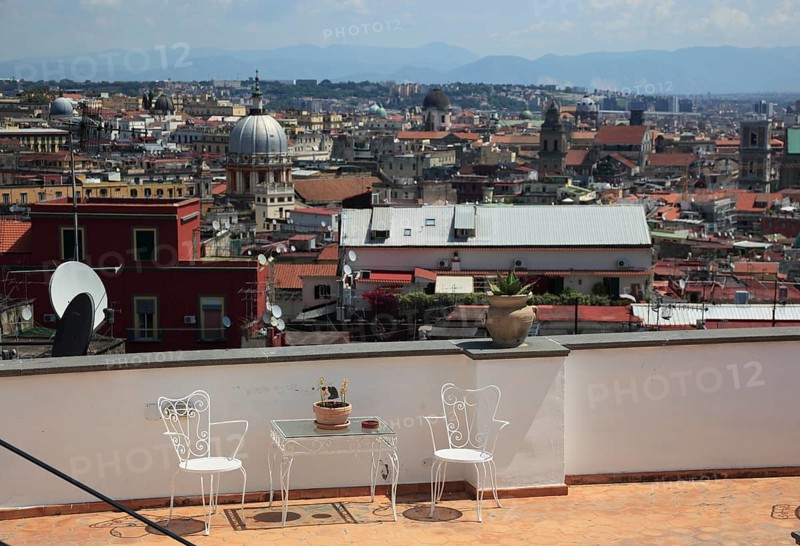 View from Castel Sant' Elmo of the old town of Naples, Campania, Italy, Europe
