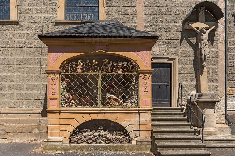 Chapel of the Mount of Olives, mid-18th century at the Church of St. Michael, Zeil am Main, Lower Franconia, Bavaria, Germany, Europe