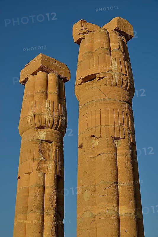 Columns, Temple of Amun, Soleb, Northern state, Nubia, Sudan, Africa