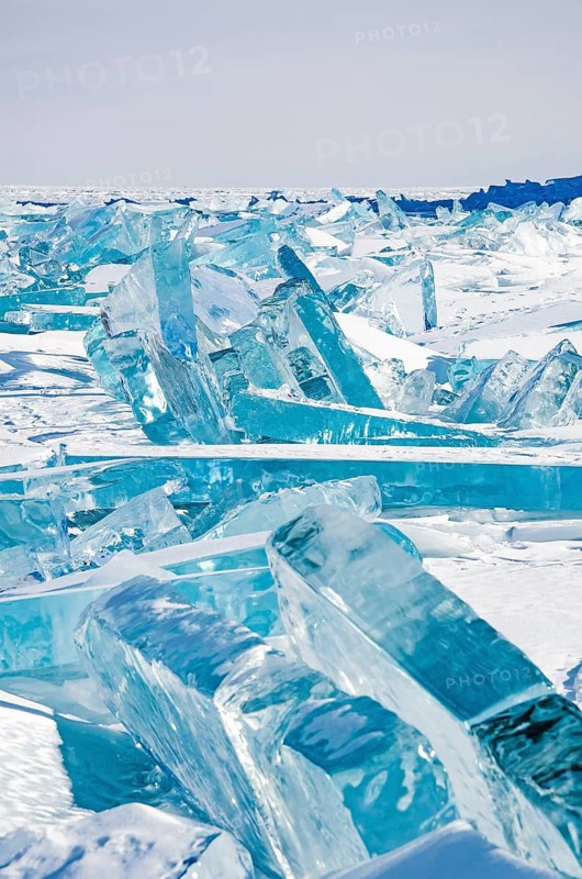 Ice, Lake Baikal, Olkhon Island, Pribaikalsky National Park, Irkutsk Province, Siberia, Russia, Europe
