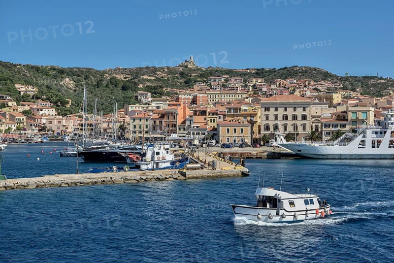 Boats in harbor, La Maddalena, Sassari Province, Gallura region, Sardinia, Italy, Europe