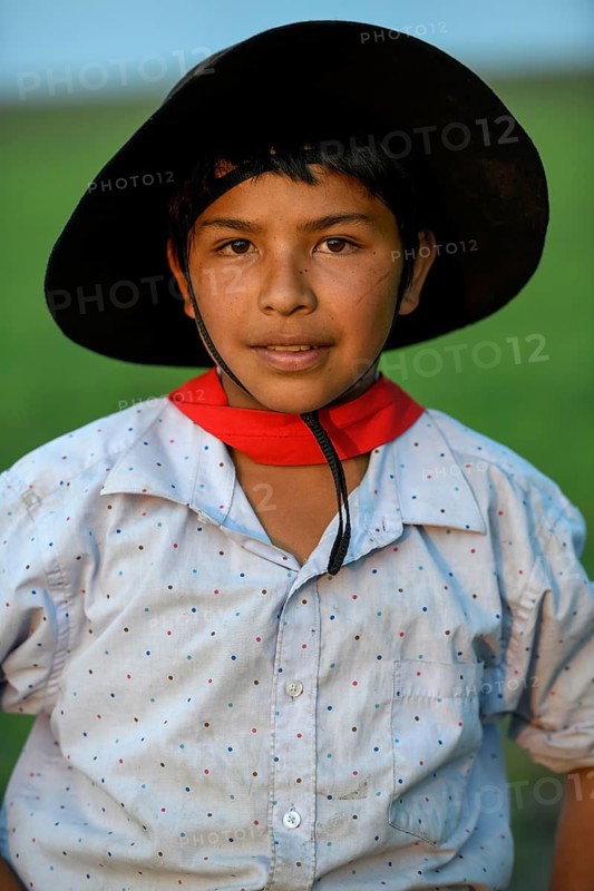 Young gaucho at Puesto Mingo, portrait, Esteros del Iberá, at Concepción del Yaguareté Corá, Corrientes Province, Argentina, South America