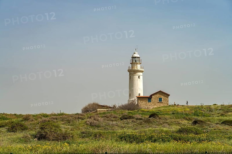 Lighthouse in Paphos Archaeological Park, Cyprus, Europe