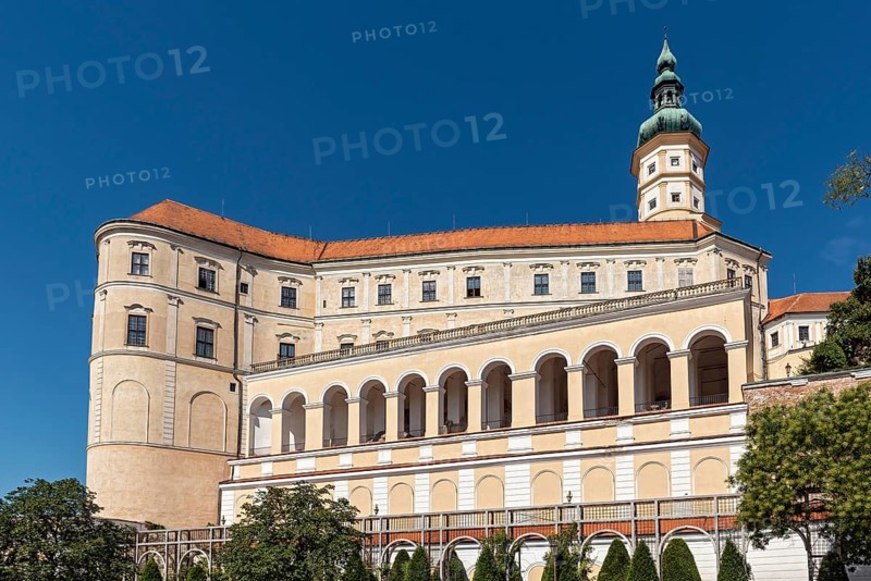 Mikulov Castle gardens, Czech Republic, Europe
