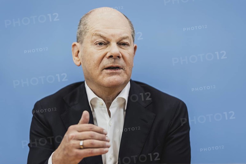 Olaf Scholz (SPD), Federal Chancellor, recorded at a federal press conference on current domestic and foreign policy issues Berlin, 14.07.2023., Berlin, Germany, Europe