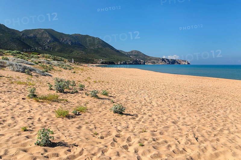 Portixeddu Beach, Province of Sud Sardegna, Sardinia, Italy, Portixeddu, Sardinia, Italy, Europe