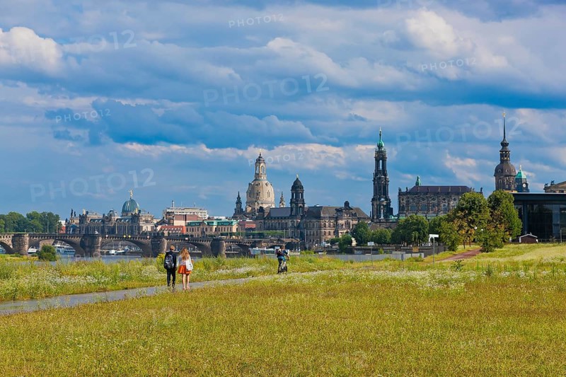 Dresden silhouette view