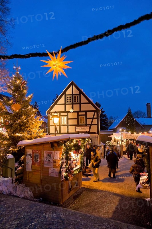The Christmas market in the old village centre in Dresden Loschwitz, is organised annually by the Elbhangfestverein in traditional form, based on models by Ludwig Richter