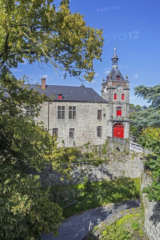 12th century Ecaussinnes-Lalaing Castle, Château d'Écaussinnes-Lalaing in the municipality of Écaussinnes, province of Hainaut, Wallonia, Belgium, Europe