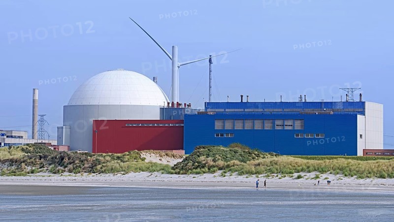 Borssele Nuclear Power Station with pressurised water reactor (PWR), only nuclear power plant for electricity production in the Netherlands at Zeeland