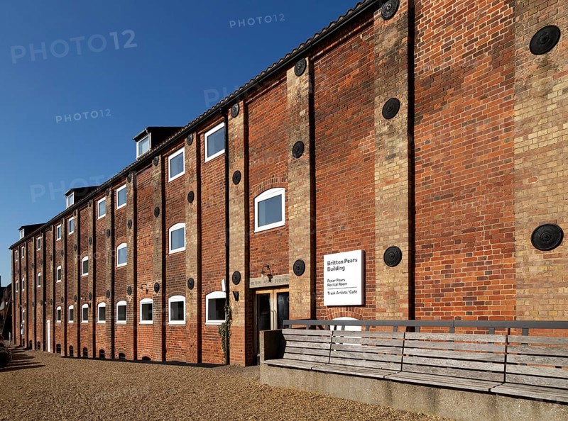 Britten Pears building opened 1979 in converted industrial buildings, Snape Maltings, Suffolk, England, UK