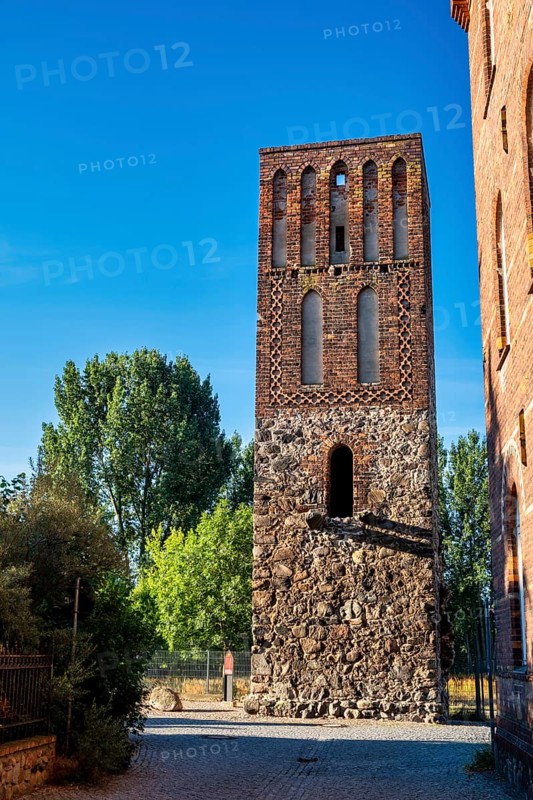 Fortified defence tower in Jüterbog, Brandenburg, Germany, Europe