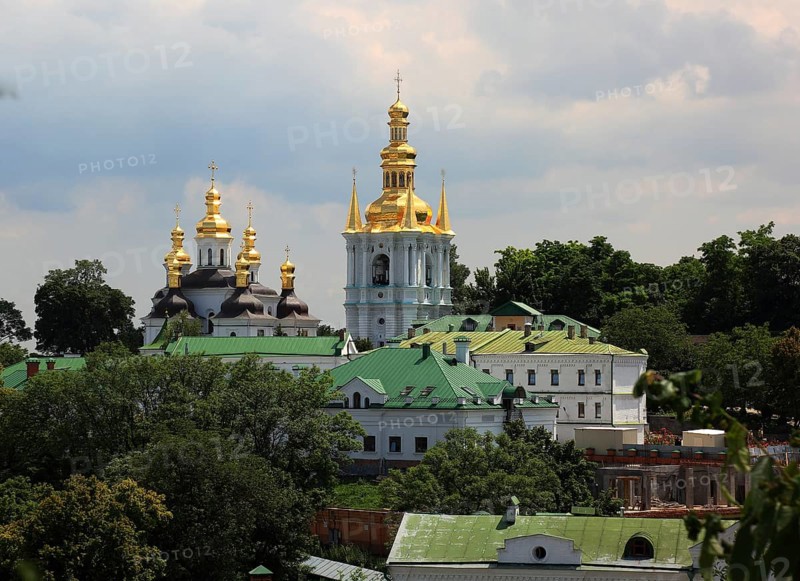 View of part of the Kiev Cave Monastery, Holy Mary Ascension Monastery, Pecherskaya Lavra, Kiev, Ukraine, Europe