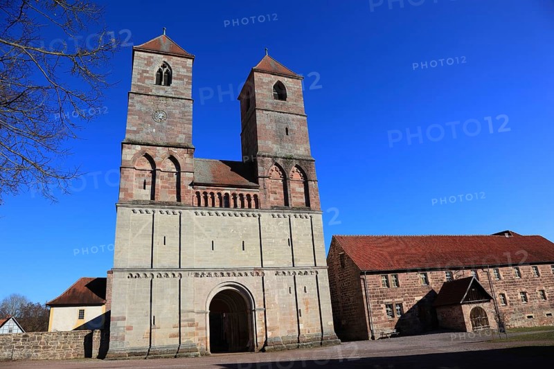 Ruin of the monastery church of St. Mary, Veßra Monastery, Hildburghausen County, Thuringia, Germany, Europe