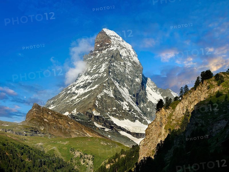 The Matterhorn or Monte Cervino mountain peak, Zermatt, Switzerland, Europe
