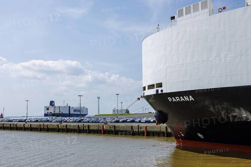 Transport of new cars from the port in Emden, Emden, 19.07.2024