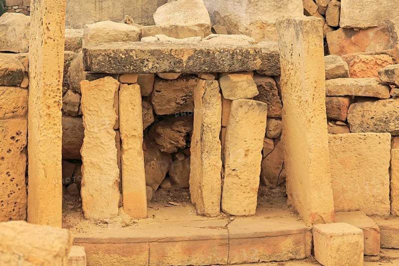 Tarxien neolithic megalithic prehistoric temple complex site, Malta, Europe