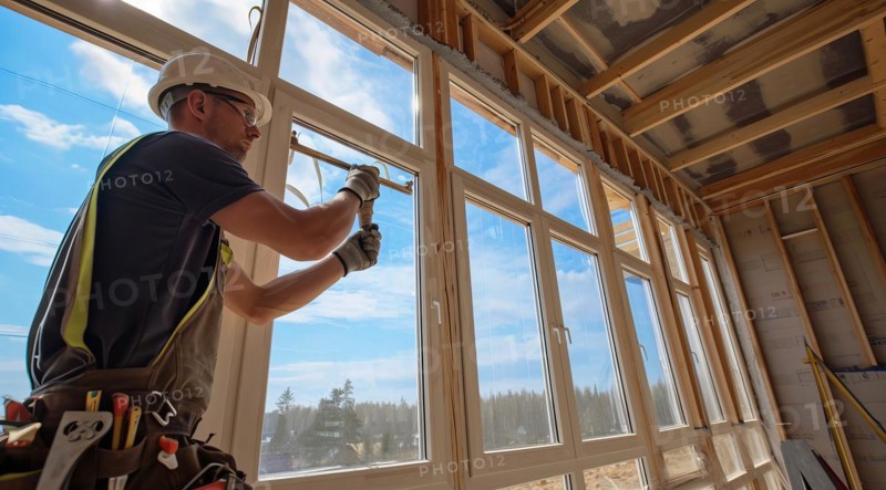 Home renovation and house construction worker does repair and development of residence interiors, AI generated