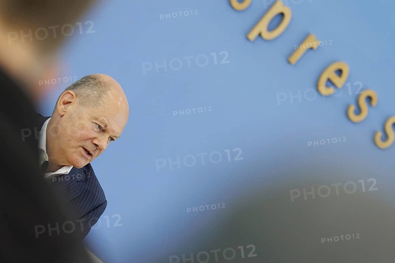 Olaf Scholz (SPD), Federal Chancellor, on his way to the Federal Press Conference, bpk, Federal Press Conference, Berlin, 24 July 2024