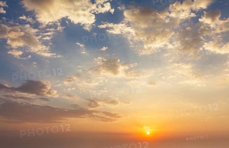 Beautiful dramatic scenic sunset sky background