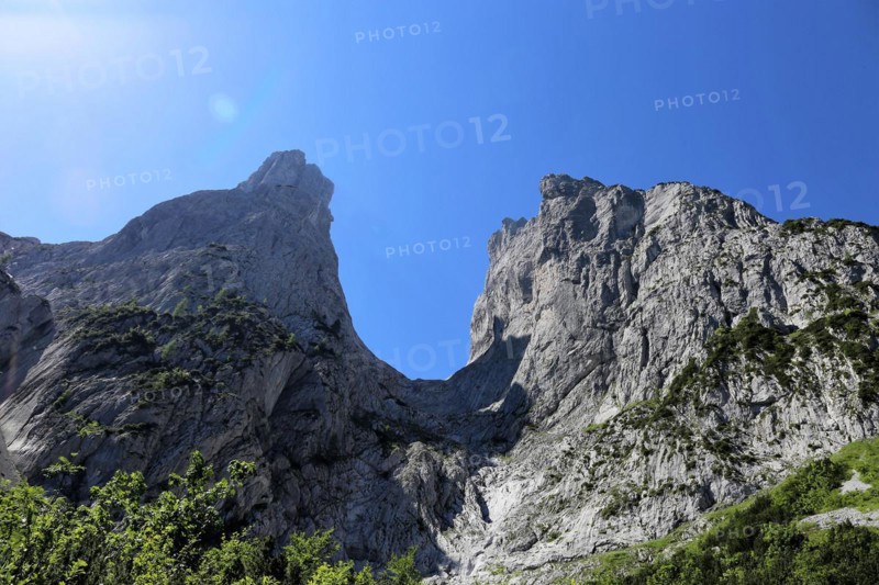Travelling in the Wilder Kaiser on the Eggersteig to Ellmauer Tor (Tyrol)