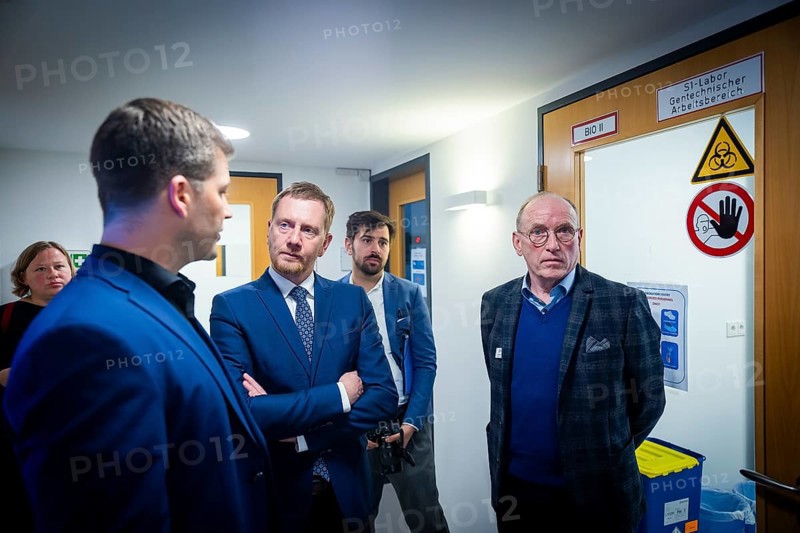 As a molecular genetic diagnostics company, Biotype GmbH is part of the Molecular Diagnostics Group (MDG), which works together with the bioinformatics company, qualitype GmbH, and the radiopharmaceutical company, ROTOP Pharmaka GmbH, on holistic solutions for precision medicine. Saxony's Minister President Michael Kretschmer visits the company. Dresden, Saxony, Germany, Europe