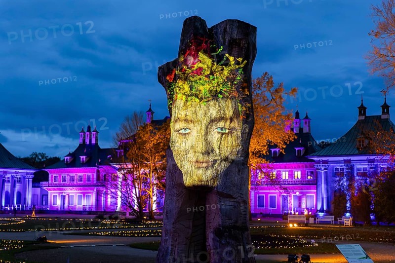 It's the most beautiful time of the year when the sparkling evening trail finally lights up Dresden's famous Pillnitz Palace & Park again. Now in its fourth year, the winter walk takes a new magical route with completely different worlds of light that never fail to surprise our visitors from previous years., Dresden, Saxony, Germany, Europe