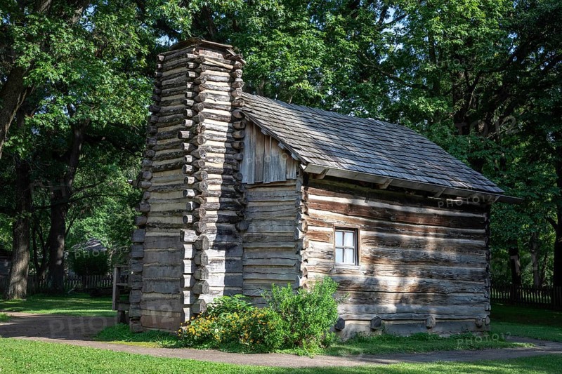 Petersburg, Illinois - Lincoln's New Salem State Historic Site. The site is a reconstruction of New Salem Village, where Abraham Lincoln lived as a young man from 1831 to 1837. The reconstruction was done as a Civilian Conservation Corps project during the Great Depression.