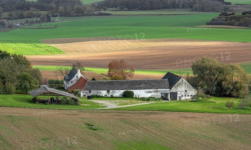 La Haye Sainte, square farm, farmstead, defended by Wellington's British troops during the 1815 Battle of Waterloo at Plancenoit, Wallonia, Belgium, Europe