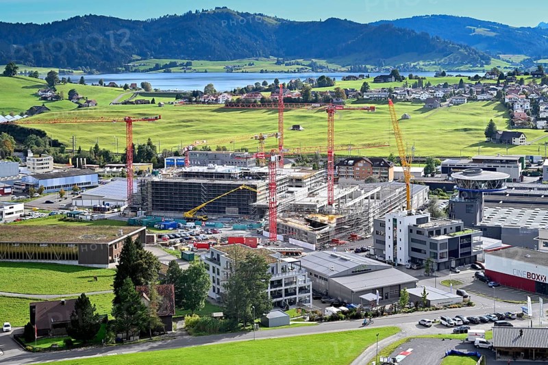 Major construction site Kobiboden, Einsiedeln, Switzerland, Europe