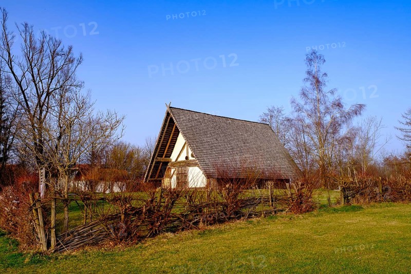 Spa gardens, replica of a Bavarian house, Waging am See, Rupertiwinkel, Upper Bavaria, Bavaria, Germany, Europe