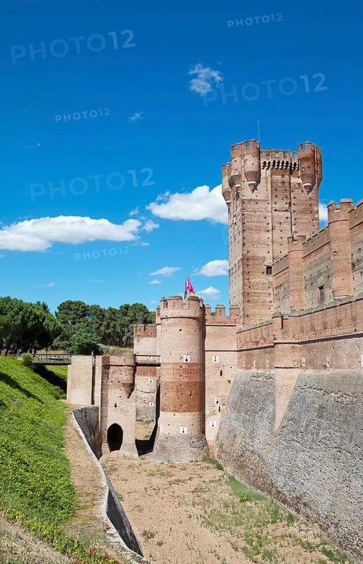 Castillo de La Mota, medieval castle and fortress in Medina del Campo, province of Valladolid, Castile and Leon, Spain, Europe