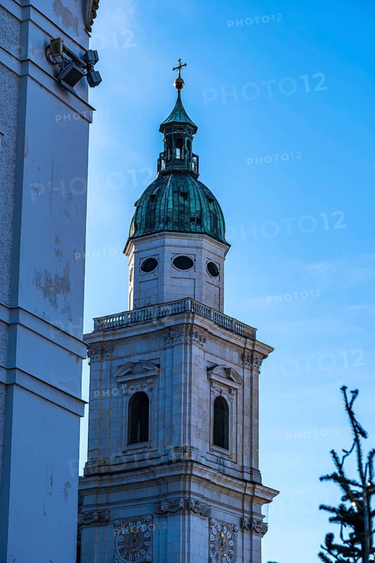 Christmas spirit at Salzburg Cathedral, a Roman Catholic cathedral in the historic centre of Salzburg, Austria, Europe