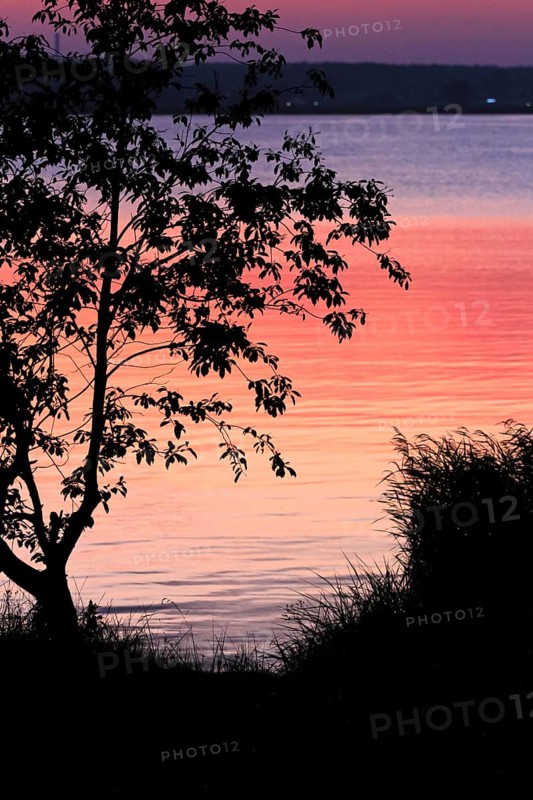 Evening sky at the Baltic Sea near Peenemünde, September, Mecklenburg-Western Pomerania, Germany, Europe