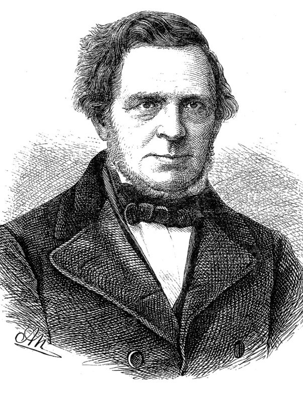 Karl Joseph Simrock, 28 August 1802 - 18 July 1876, was a German poet and philologist, Historical, digital reproduction of an original from the 19th century