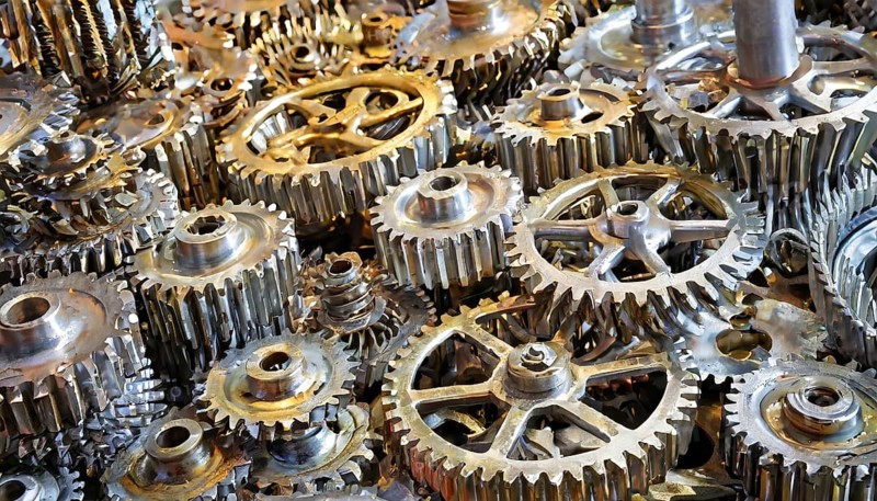 Metal, material, components, gear wheels made of stainless steel
