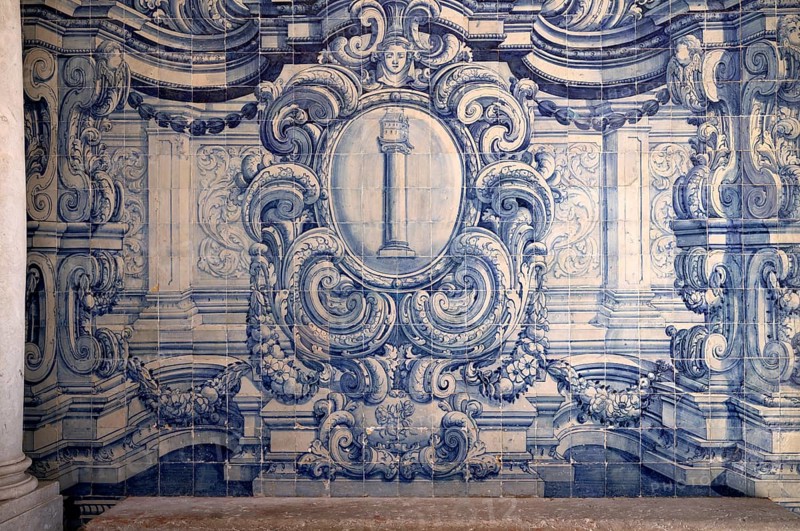 Interior, azulejos, tiles, tile decoration, monastery, church Igreja e Convento da Graça Lisbon, Portugal, Europe