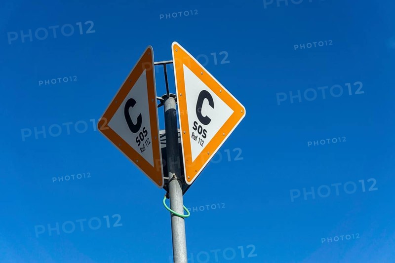 North Sea, Spiekeroog Island, beach, emergency sign, section C, to help the rescue services find the location of an emergency, East Frisian Islands, Lower Saxony, Germany, Europe