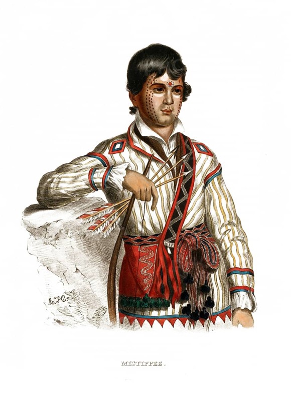 American Indian, Native American, Mistippee, a son of Creek Nation Chief Yoholo Micco, United States of America, USA, Painting by Charles Bird King (1785, 1862), c. 1840, Historic, digitally restored reproduction from a 19th century original, Record date not stated, North America