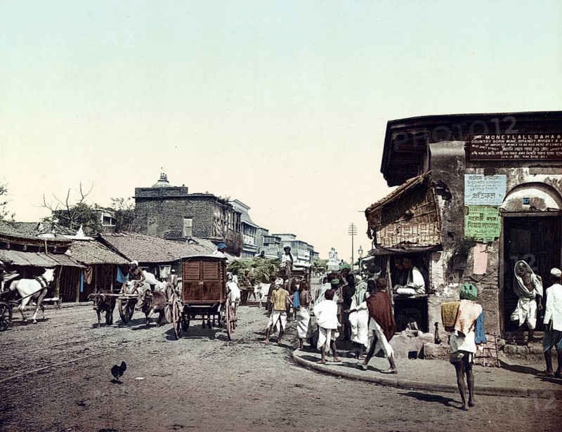 Calcutta. Upper Chitpore Road, India, Historic, digitally restored reproduction from a 19th century original, Record date not stated, Calcutta. Upper Chitpore Road, India, Historic, digitally restored reproduction from a 19th century original, Record date not stated, Asia