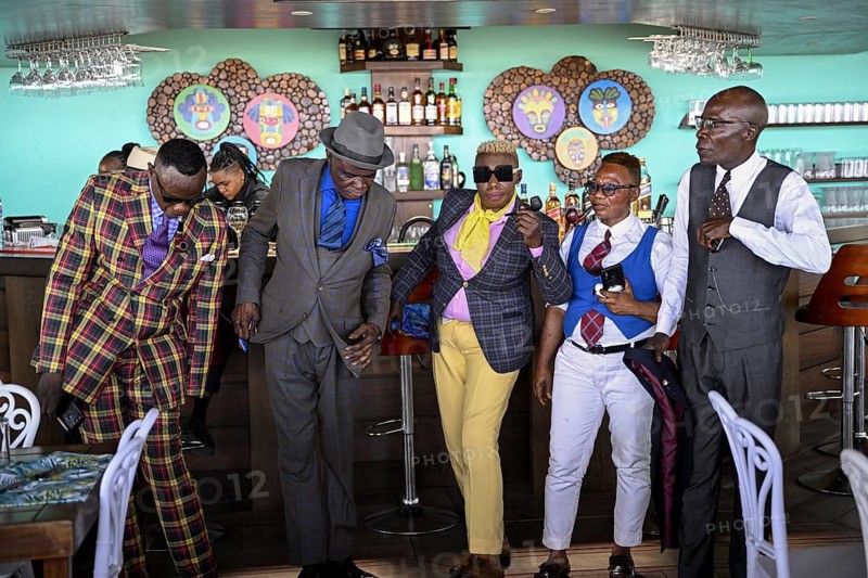Sapeurs, members of the Société des Ambianceurs et des Personnes élégantes (SAPE), society of entertainers and stylish people, Brazzaville, Republic of Congo