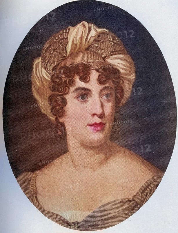 Anne-Louise-Germaine Baroness von Stael-Holstein or Madame de Stael, née Necker (born 22 April 1766 in Paris, died 14 July 1817), was a French writer from the Republic of Geneva, Historical, digitally restored reproduction from a 19th century original, Record date not stated