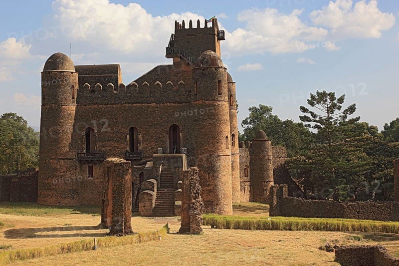 Amhara region, in the Gemp palace complex in Gondar, Gonder, palace, UNESCO, world, heritage, cultural heritage, Ethiopia, Africa