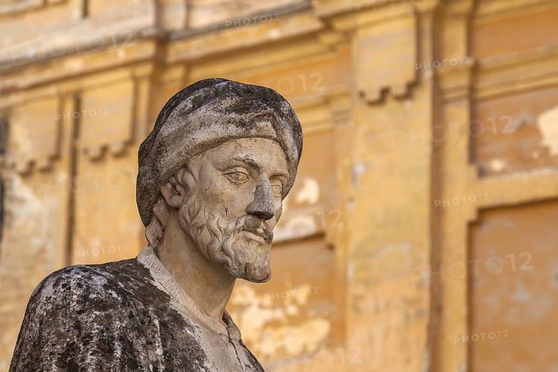 Bust of Muhammad ibn Aslam Al-Ghafiqi, ophthalmologist in al-Andalus, died 1165 in Cordoba, expert in cataract surgery Corboba, Andalusia, Spain, Europe